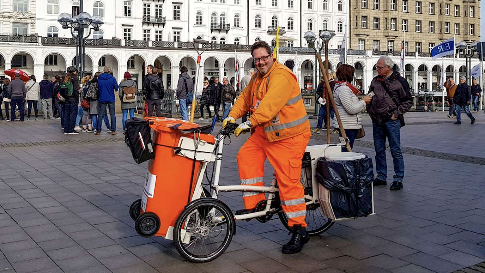 Moderner Straßenfeger